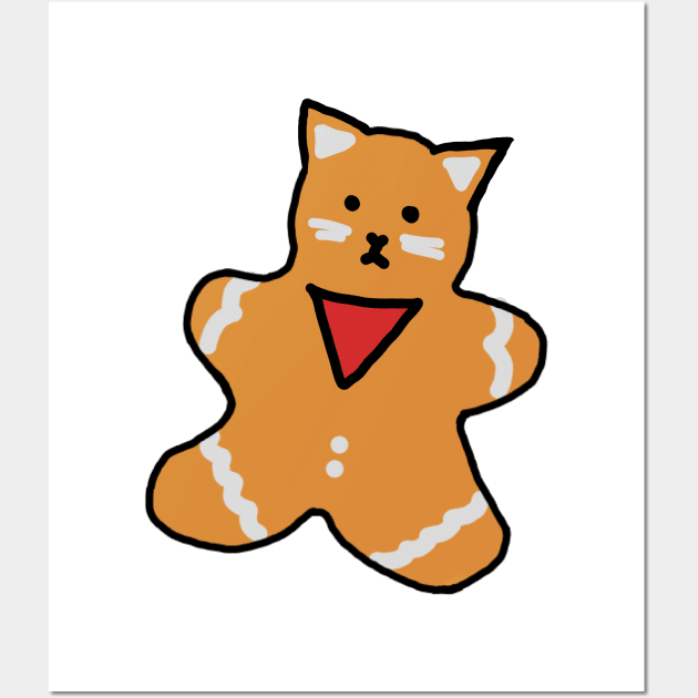 Gingerbread Merlin Cat Wall Art by QuinnOliver